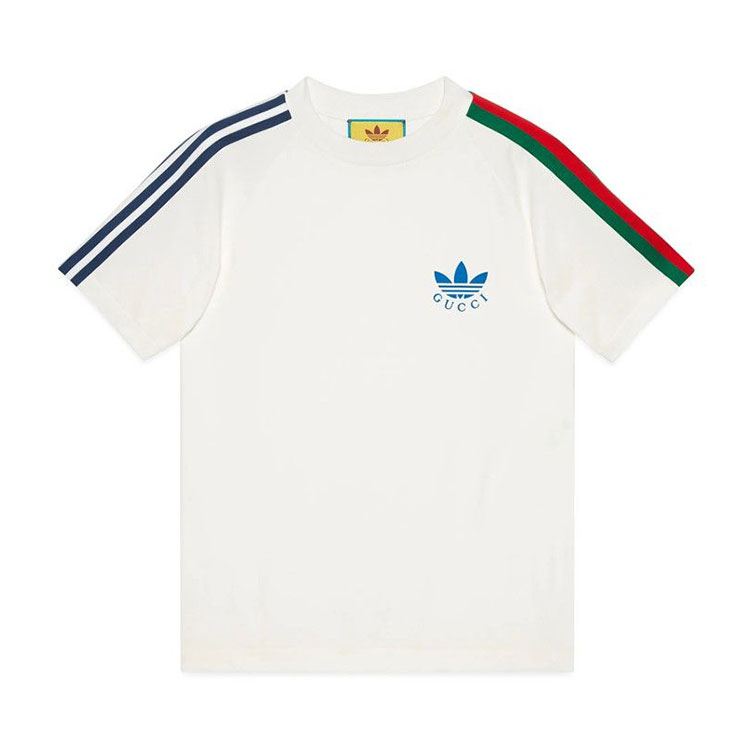 아디다스 x 구찌 트레포일 프린트 티셔츠