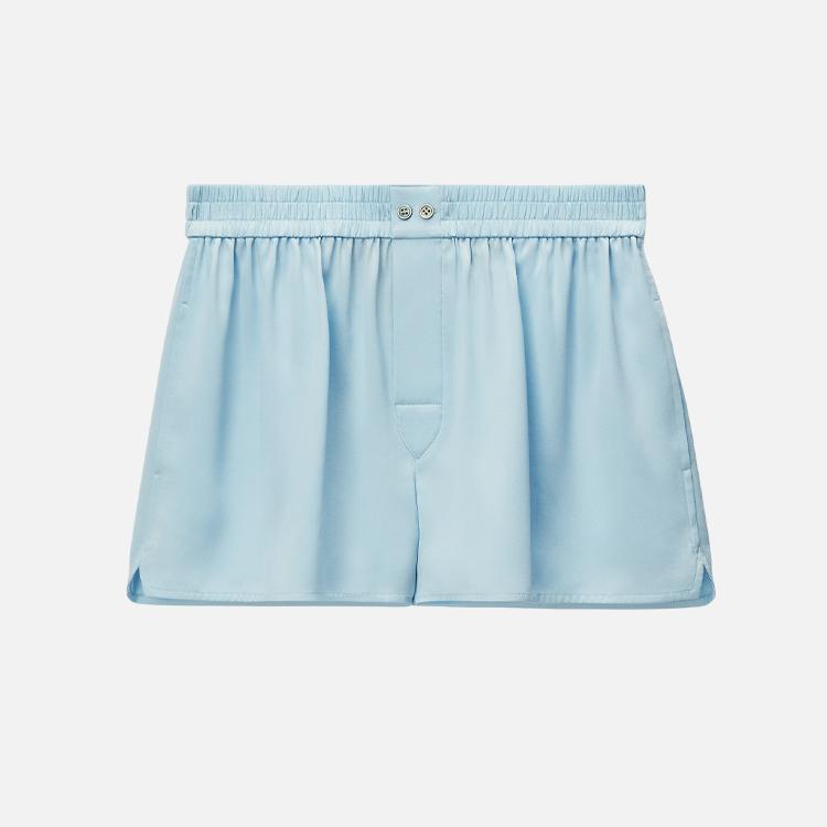 알렉산더왕 로고 박서 스타일 실크 쇼츠