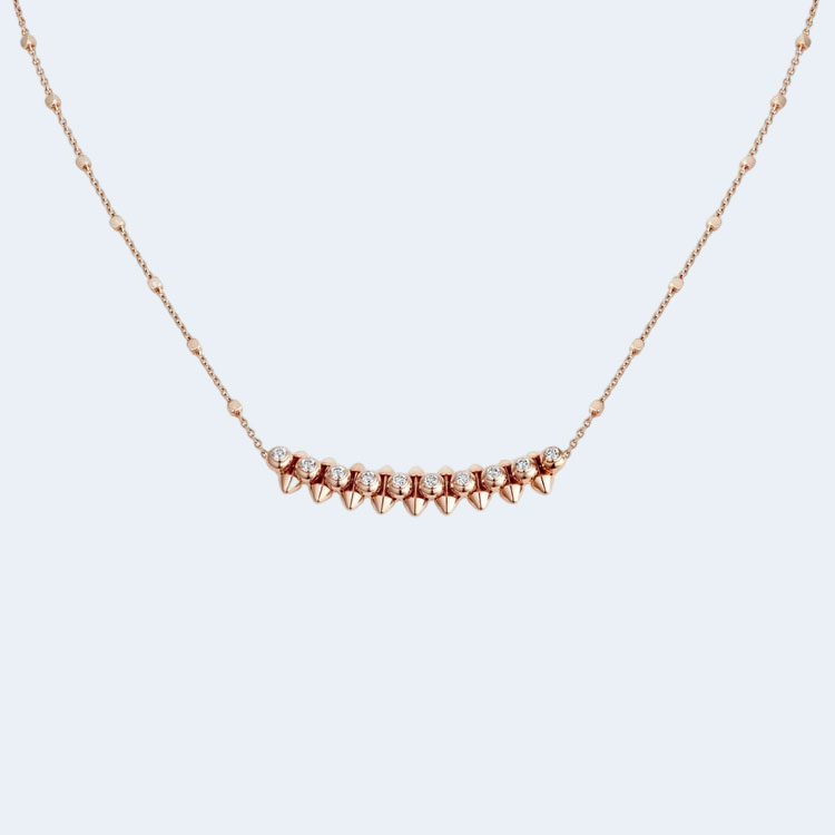 까르띠에 클래쉬 드 핑크 골드 다이아몬드 목걸이 N7424312