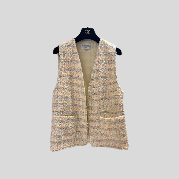 샤넬 V넥 싱글 브레스트