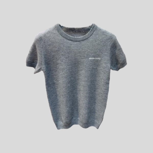 미우미우 캐시미어 플로우 반팔티(3color)