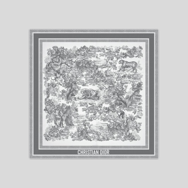 디올 스퀘어 스카프, 리본(라이트 그레이)