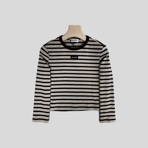 미우미우 스트라이프 니트