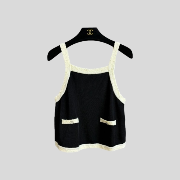 샤넬 수공예 니트 탑