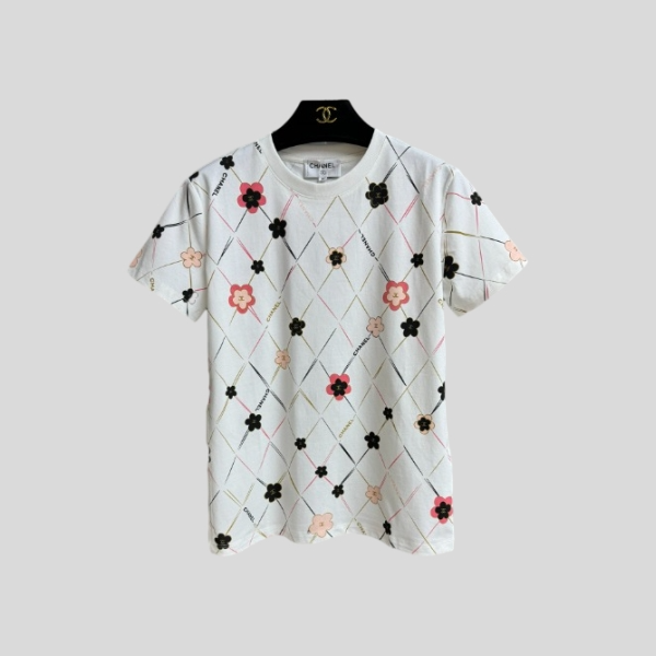 샤넬 플라워 티셔츠 화이트