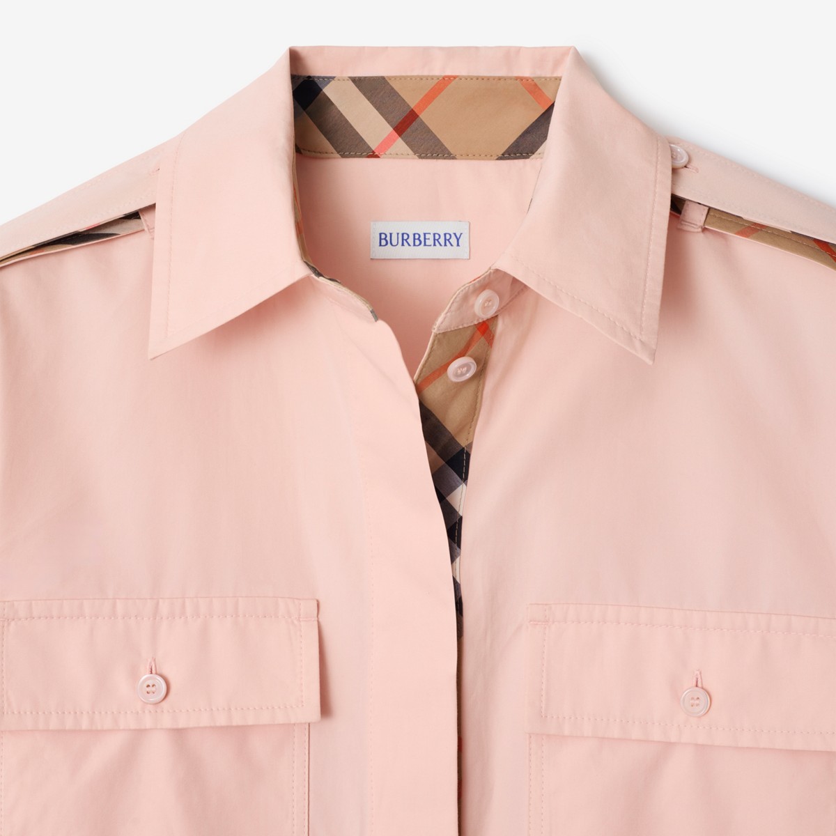 버버리 코튼 포플린 셔츠 드레스