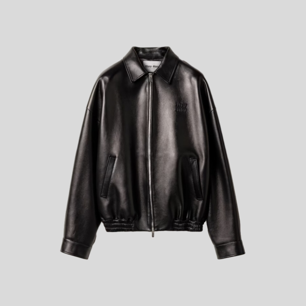 미우미우 플롱제 나파 가죽 자켓