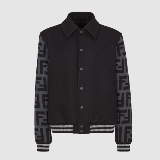 펜디 컬러의 울 보머 자켓