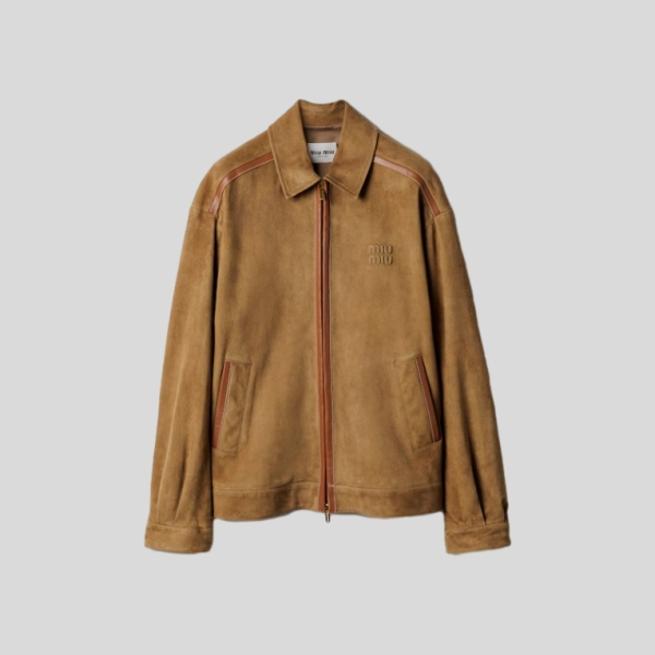 미우미우 스웨이드 블루종 자켓