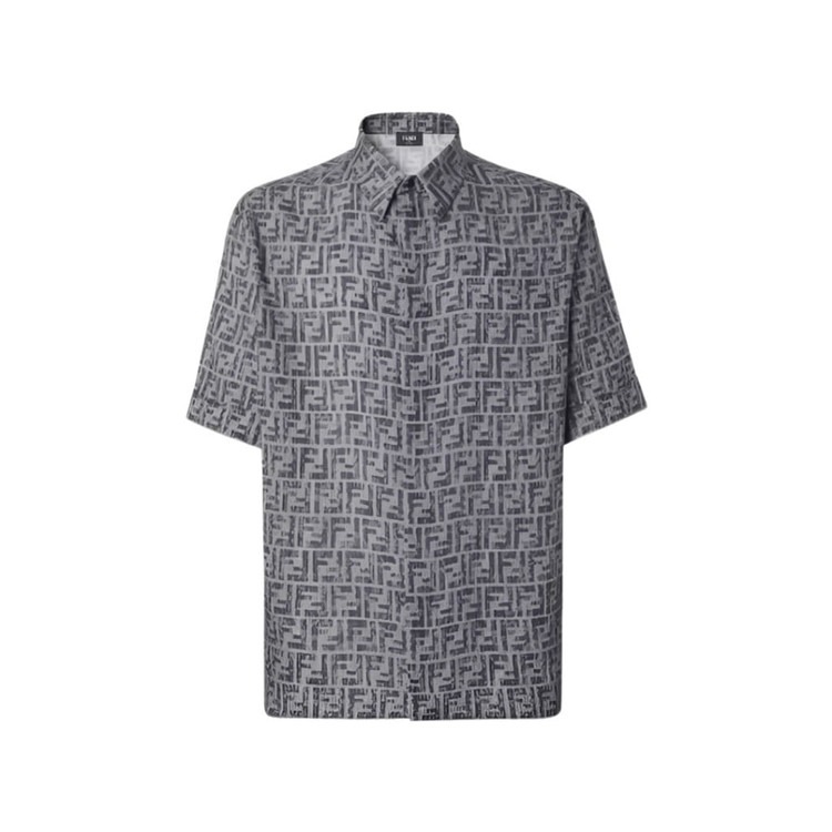 펜디 탑스티치블루 FF 브라운 셔츠