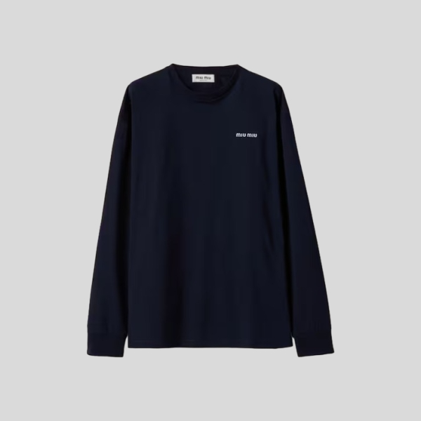 미우미우 긴소매 저지 티셔츠
