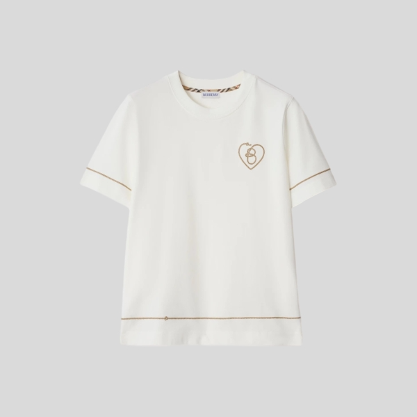 버버리 하트 코튼 티셔츠