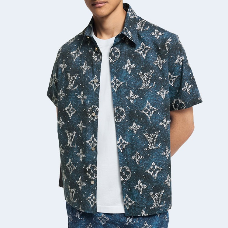 루이비통 프린트 모노그램 반팔 셔츠