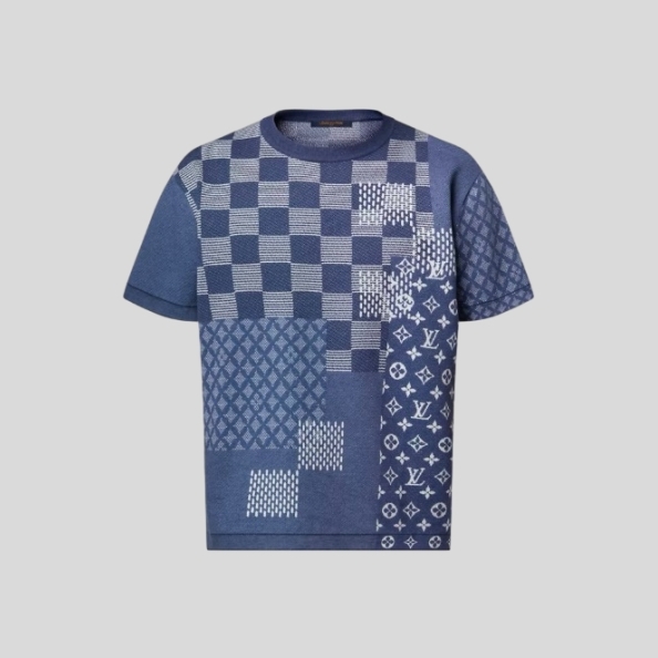 루이비통 체커보드 니트 반팔