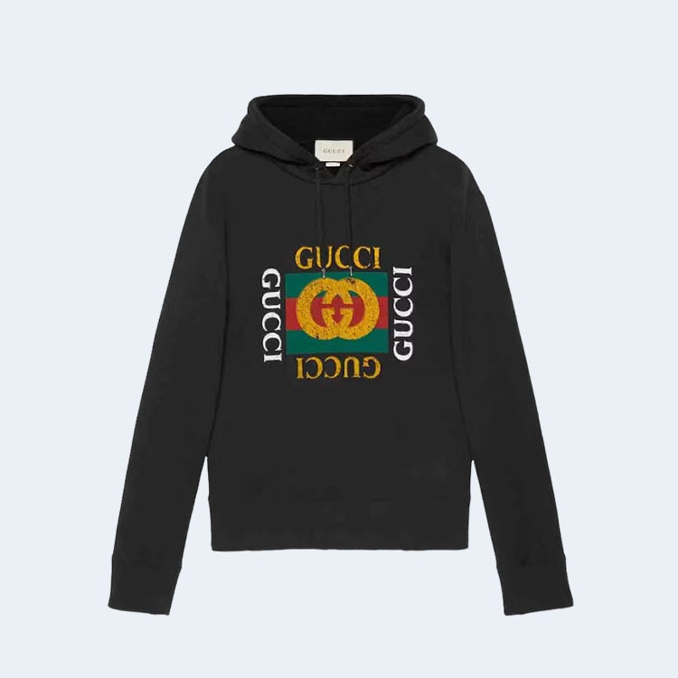 구찌 로고 프린트 오버사이즈 후디 