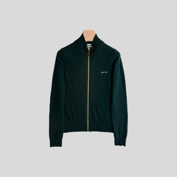 미우미우 그린 가디건