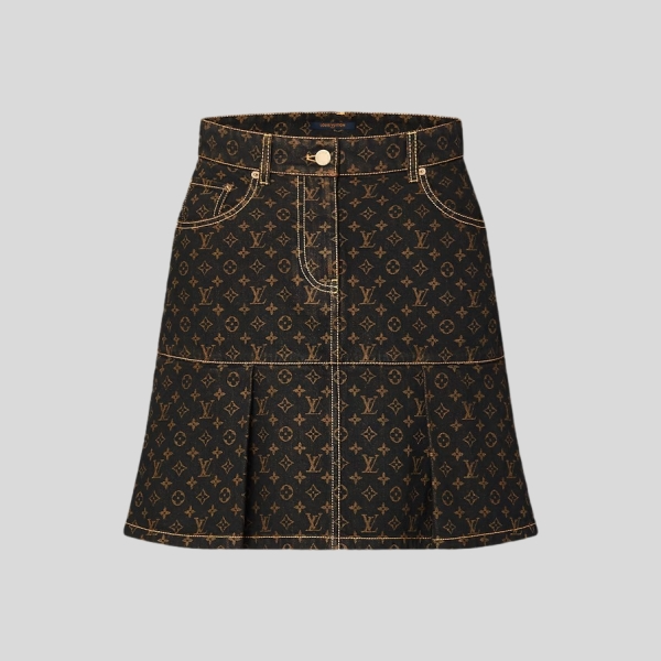 루이비통 모노그램 데님 플리츠 스커트