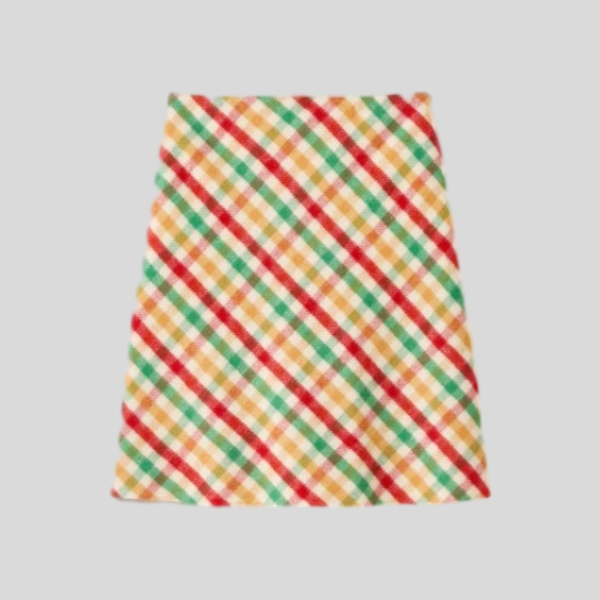 미우미우 대각선 체크 스커트