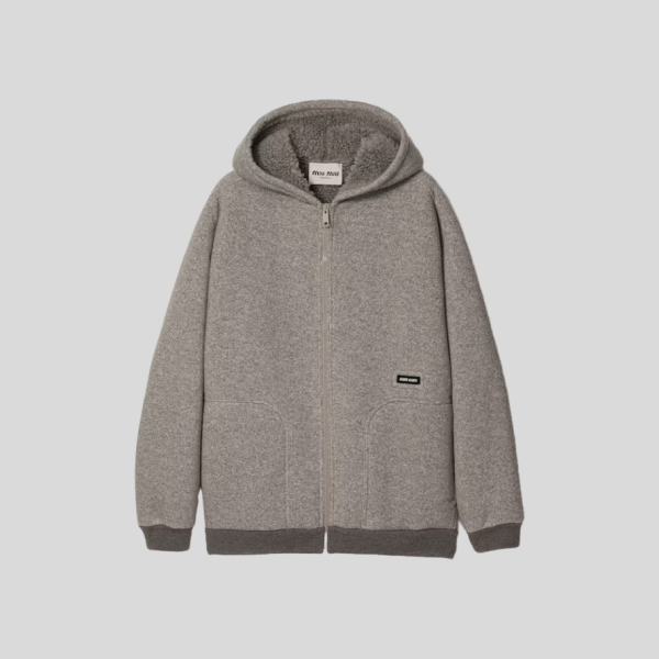 미우미우 플리스 후디 자켓