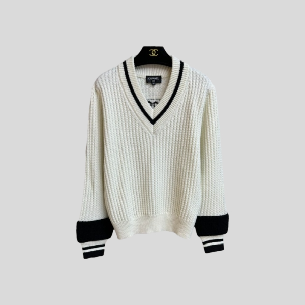 샤넬 컬러블록 스웨터