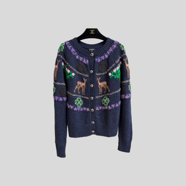 샤넬 풀오버 캐시미어 가디건