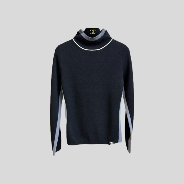 샤넬 터틀넥 레이어 탑