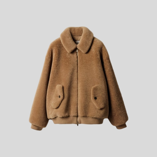 미우미우 시어링 블루종 자켓