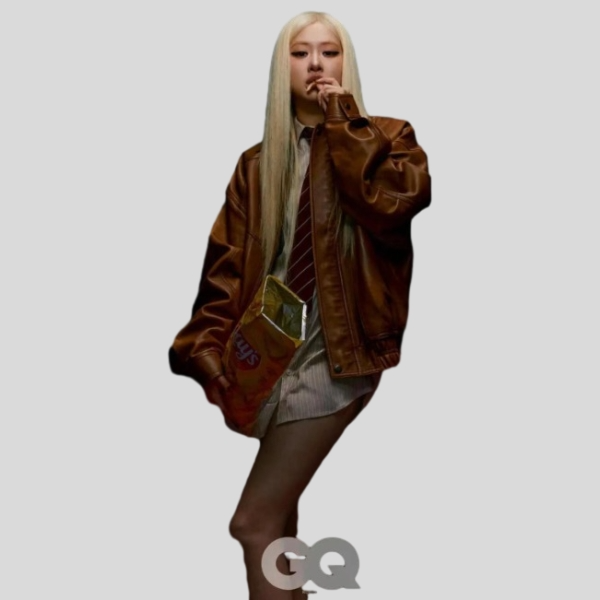 생로랑 빈티지 램스킨 보머 자켓