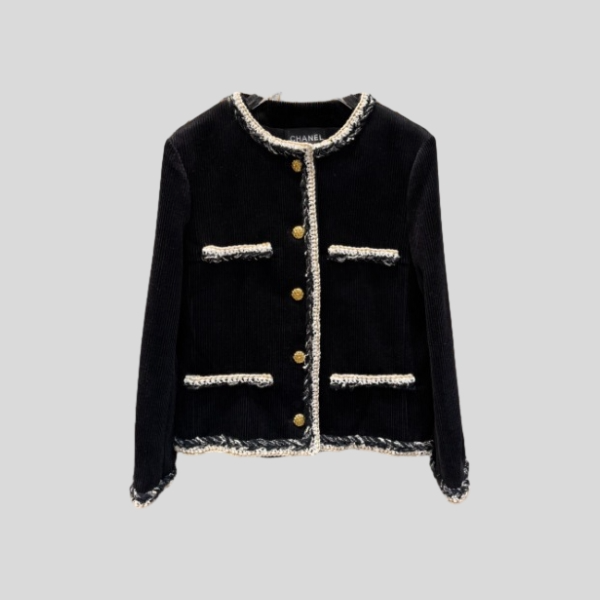 샤넬 블랙 코듀로이 자켓
