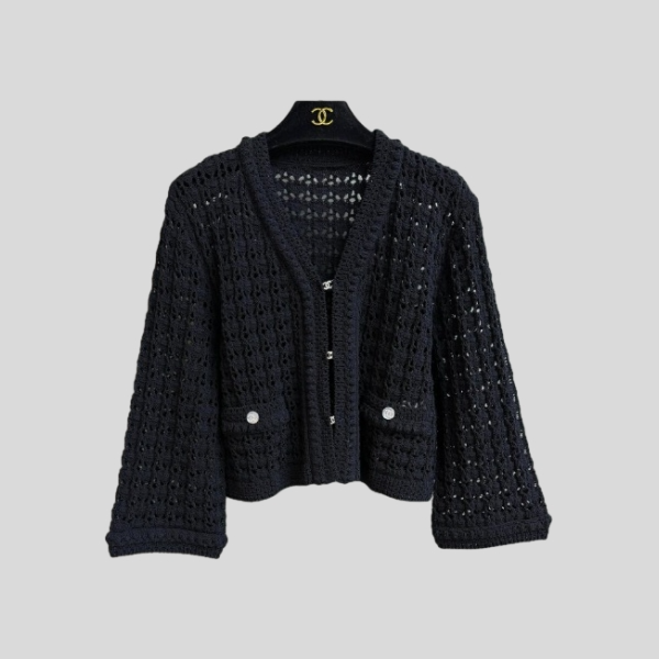 샤넬 오픈워크 니트 가디건